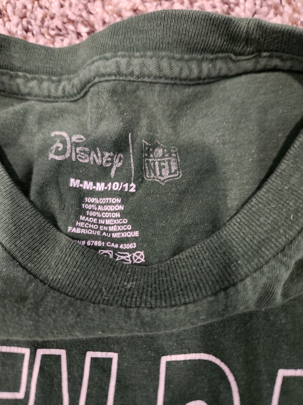 Disney Green and Yellow Packers Graphic Kids Tee - Picture 2 of 2
